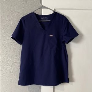 FIGS navy blue scrub top